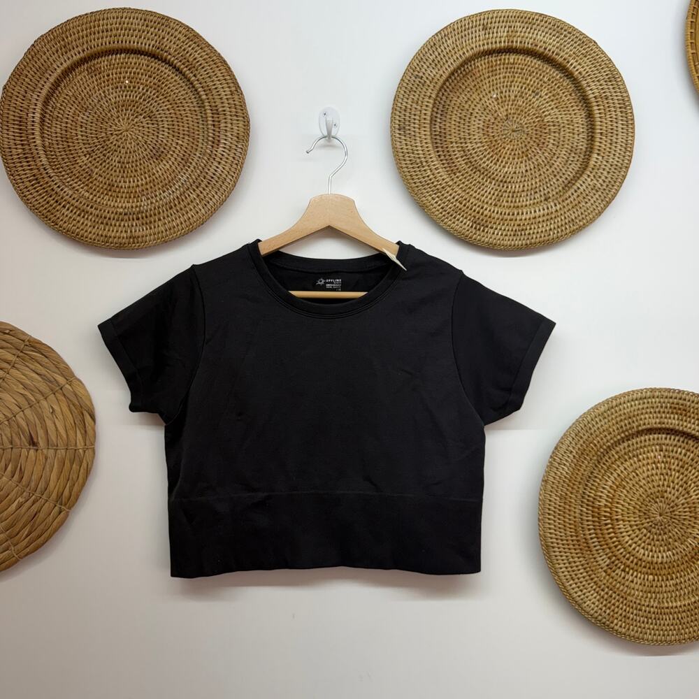 NEW Offline by Aerie Seamless Cropped Tee Large